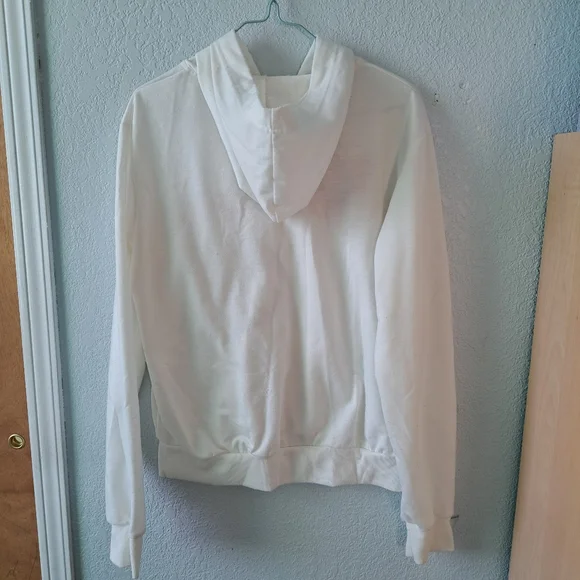 White Hawaiian Floral Zip-Up Hoodie - Picture 5 of 5